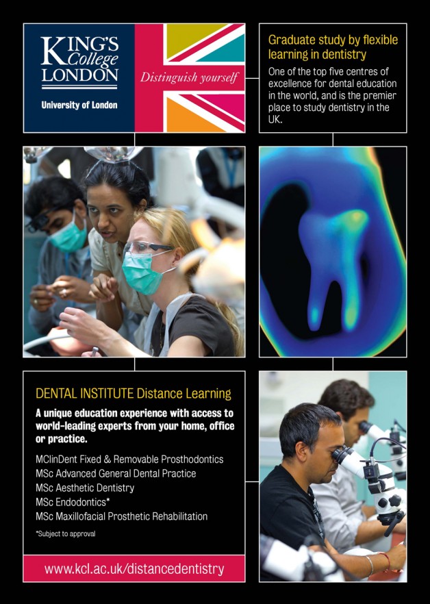 Study for an MSc dental qualification from the comfort of your own home or practice. King’s College London offers distance/blended learning postgraduate degrees