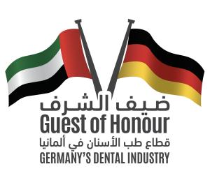 Photo titled "Guest of Honour GERMANY’S DENTAL INDUSTRY" showcasing delegates from both organizations post-signing.
